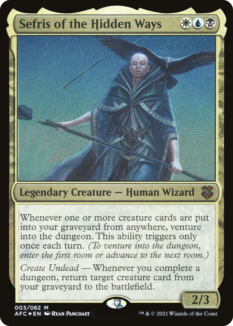 {T} Sefris of the Hidden Ways (Display Commander) [Dungeons & Dragons: Adventures in the Forgotten Realms Commander][DC AFC 003]