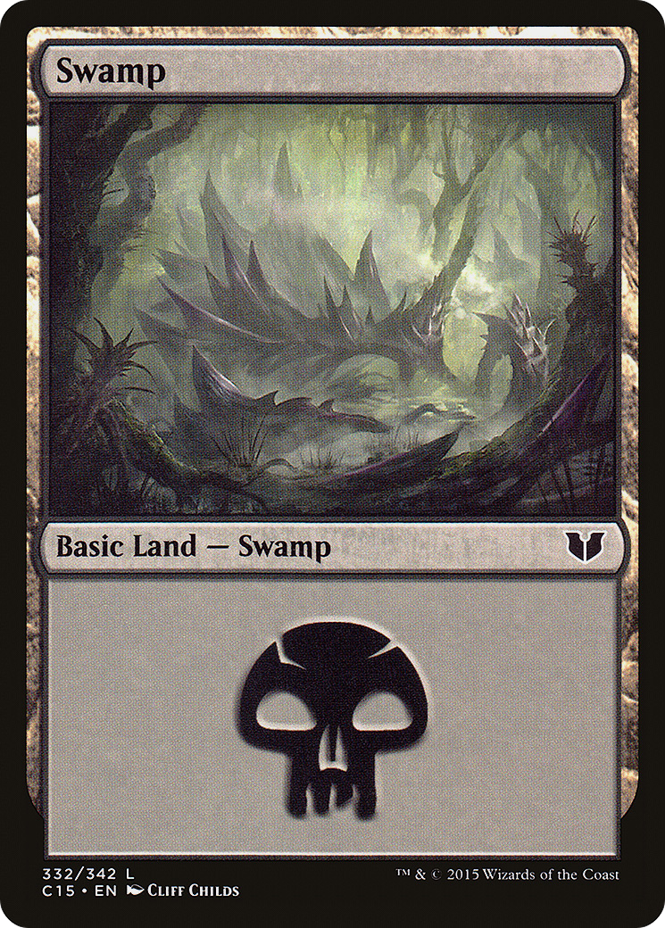 {B}[C15 332] Swamp (332) [Commander 2015]