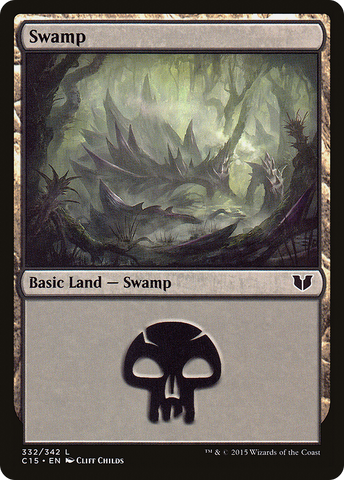 {B}[C15 332] Swamp (332) [Commander 2015]