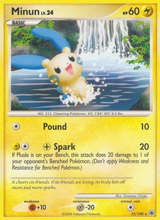 [PKM] Minun (25/100) [Diamond & Pearl: Majestic Dawn]