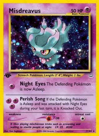 [PKM] Misdreavus (11/64) [Neo Revelation 1st Edition]