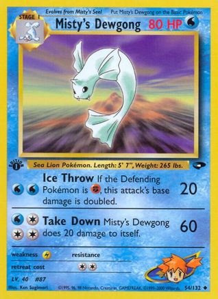 [PKM] Misty's Dewgong (54/132) [Gym Challenge 1st Edition]