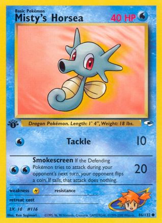 [PKM] Misty's Horsea (86/132) [Gym Heroes 1st Edition]