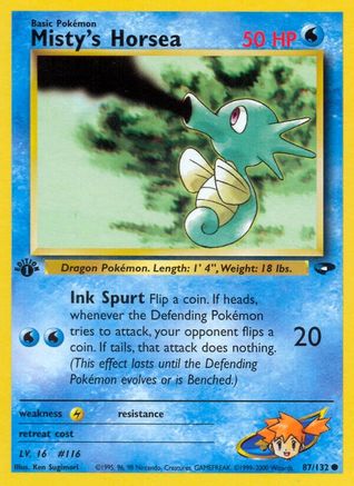 [PKM] Misty's Horsea (87/132) [Gym Challenge 1st Edition]