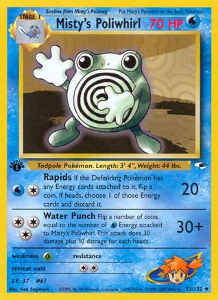 [PKM] Misty's Poliwhirl (53/132) [Gym Heroes 1st Edition]