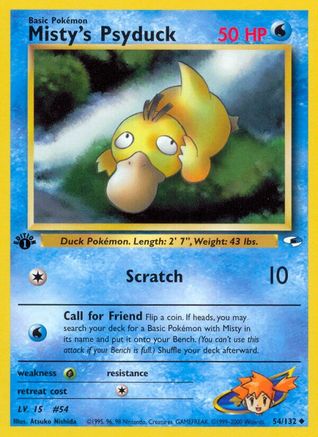 [PKM] Misty's Psyduck (54/132) [Gym Heroes 1st Edition]