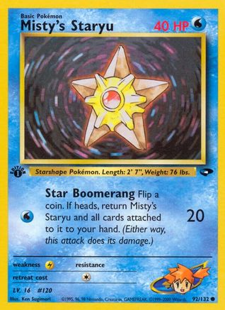 [PKM] Misty's Staryu (92/132) [Gym Challenge 1st Edition]
