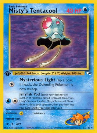 [PKM] Misty's Tentacool (32/132) [Gym Heroes 1st Edition]