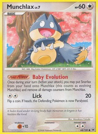 [PKM] Munchlax (68/100) [Diamond & Pearl: Majestic Dawn]