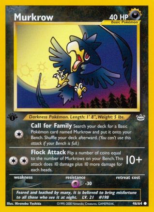 [PKM-C] Murkrow (46/64) [Neo Revelation 1st Edition]