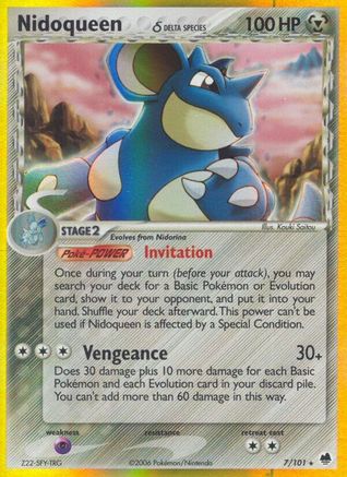 [PKM-R] Nidoqueen (7/101) (Delta Species) (Stamped) [EX: Dragon Frontiers]