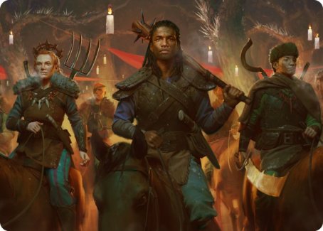 {A} Candlelit Cavalry Art Card [Innistrad: Midnight Hunt Art Series][AMID 048]