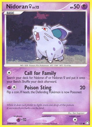 [PKM] Nidoran (91/123) (Female) [Diamond & Pearl: Mysterious Treasures]