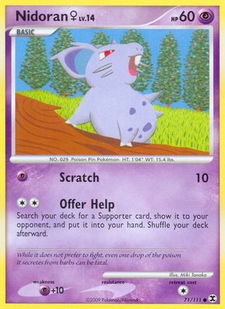 [PKM-C] Nidoran (71/111) (Female) [Platinum: Rising Rivals]