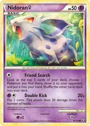 [PKM-C] Nidoran (69/102) (Female) [HeartGold & SoulSilver: Triumphant]