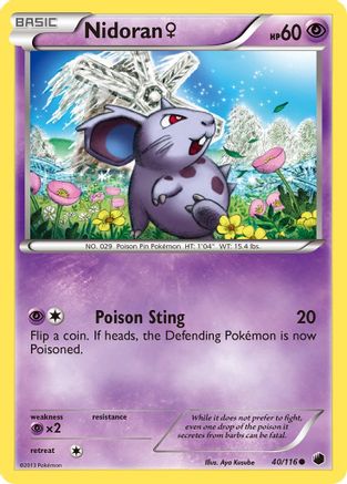 [PKM-C] Nidoran (40/116) (Female) [Black & White: Plasma Freeze]