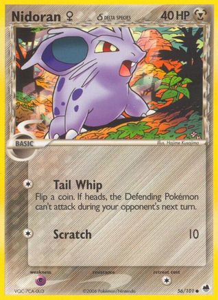 [PKM] Nidoran (56/101) (Female) (Delta Species) (Stamped) [EX: Dragon Frontiers]
