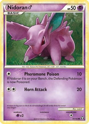 [PKM] Nidoran (70/102) (Male) [HeartGold & SoulSilver: Triumphant]