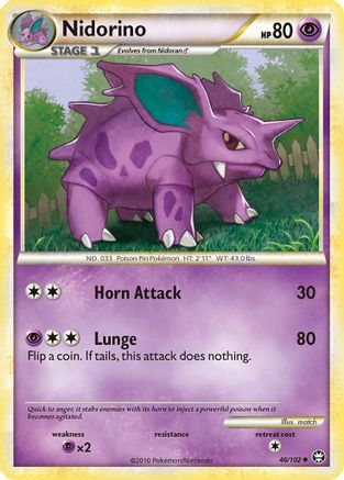 [PKM] Nidorino (46/102) [HeartGold & SoulSilver: Triumphant]