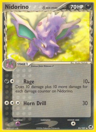 [PKM] Nidorino (35/101) (Delta Species) (Stamped) [EX: Dragon Frontiers]