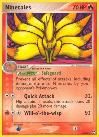 [PKM] Ninetales (19/108) (Stamped) [EX: Power Keepers]