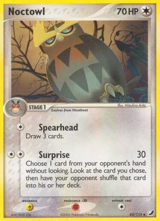 [PKM] Noctowl (43/115) (Stamped) [EX: Unseen Forces]