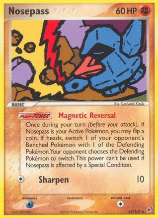 [PKM-C] Nosepass (42/107) (Stamped) [EX: Deoxys]