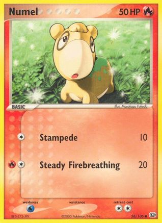 [PKM] Numel (58/106) (Stamped) [EX: Emerald]