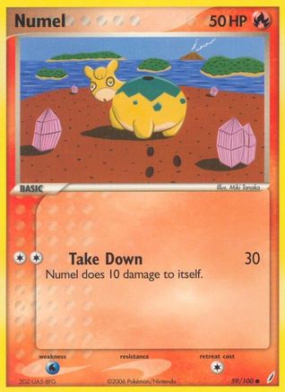 [PKM] Numel (59/100) (Stamped) [EX: Crystal Guardians]