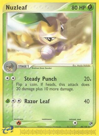 [PKM] Nuzleaf (48/100) [EX: Sandstorm]