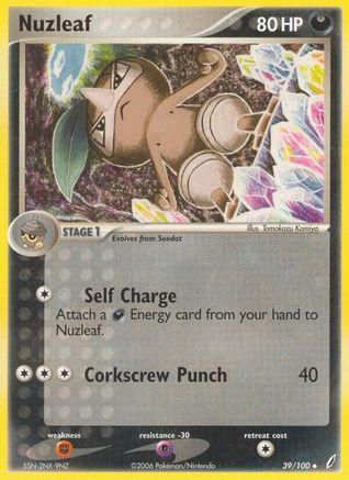 [PKM] Nuzleaf (39/100) (Stamped) [EX: Crystal Guardians]