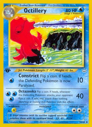 [PKM] Octillery (34/64) [Neo Revelation 1st Edition]