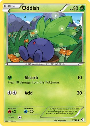 [PKM-C] Oddish (1/149) [Black & White: Boundaries Crossed]