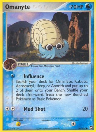 [PKM] Omanyte (56/108) [EX: Power Keepers]