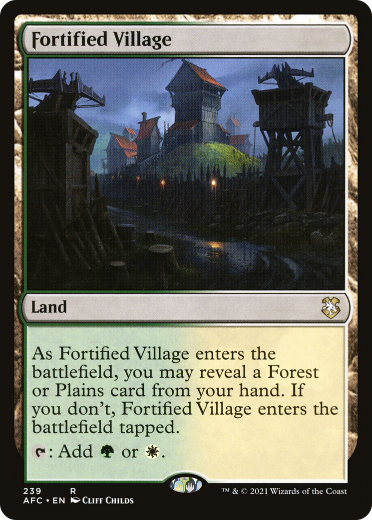 {R} Fortified Village [Dungeons & Dragons: Adventures in the Forgotten Realms Commander][AFC 239]