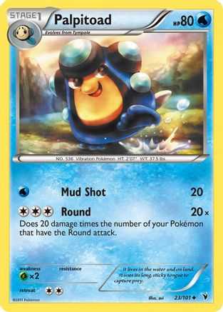 [PKM] Palpitoad (23/101) [Black & White: Noble Victories]