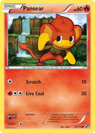 [PKM-C] Pansear (21/114) [Black & White: Base Set]