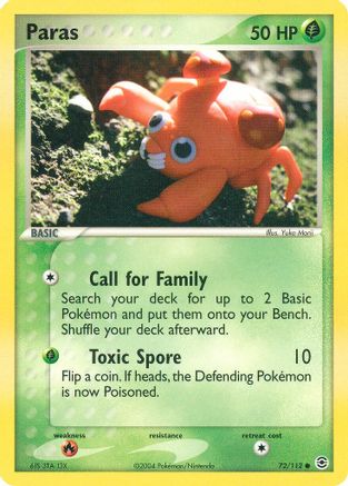 [PKM] Paras (72/112) [EX: FireRed & LeafGreen]