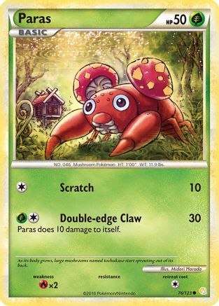 [PKM] Paras (76/123) [HeartGold & SoulSilver: Base Set]