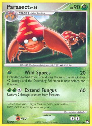 [PKM] Parasect (58/123) [Diamond & Pearl: Mysterious Treasures]