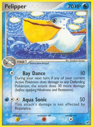 [PKM-R] Pelipper (21/107) (Stamped) [EX: Deoxys]