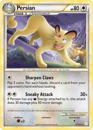 [PKM] Persian (27/123) [HeartGold & SoulSilver: Base Set]