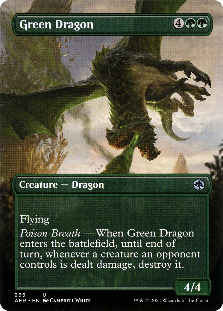 {C} Green Dragon (Borderless Alternate Art) [Dungeons & Dragons: Adventures in the Forgotten Realms][AFR 295]