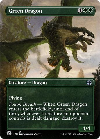 {C} Green Dragon (Borderless Alternate Art) [Dungeons & Dragons: Adventures in the Forgotten Realms][AFR 295]