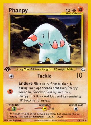 [PKM] Phanpy (43/111) [Neo Genesis 1st Edition]
