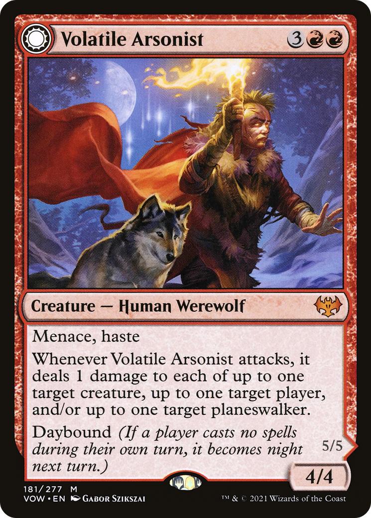 {R} Volatile Arsonist // Dire-Strain Anarchist [Innistrad: Crimson Vow][VOW 181]