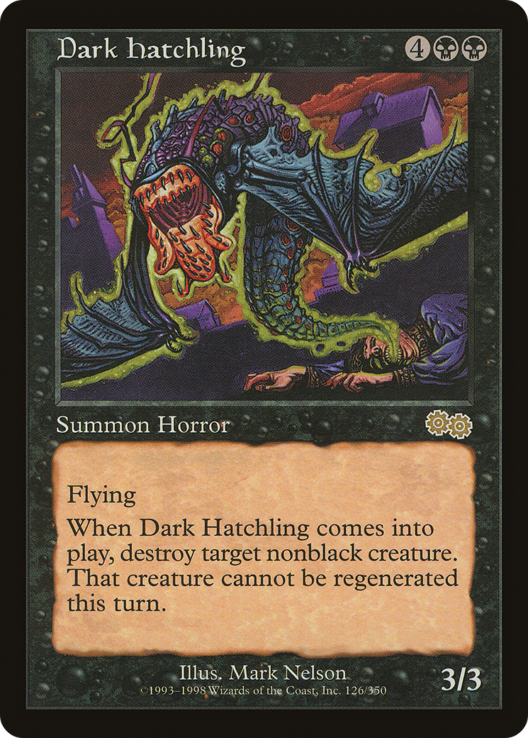 {R} Dark Hatchling [Urza's Saga][USG 126] - Misty Mountain Games