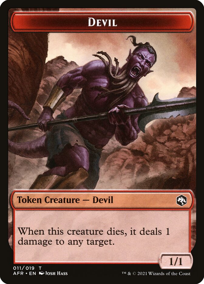 {T} Devil // Icingdeath, Frost Tongue Double-sided Token [Dungeons & Dragons: Adventures in the Forgotten Realms Tokens][TAFR 011]