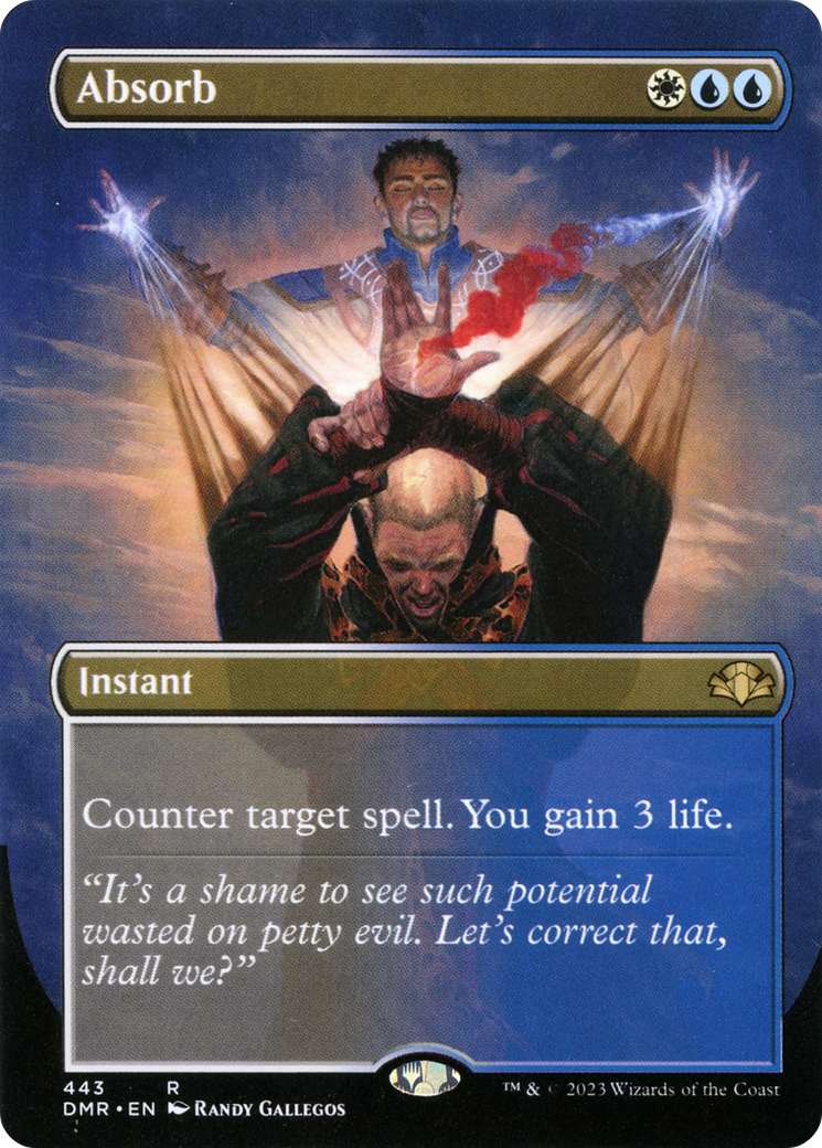 {R} Absorb (Borderless Alternate Art) [Dominaria Remastered][DMR 443]