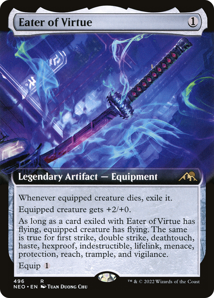 {R} Eater of Virtue (Extended Art) [Kamigawa: Neon Dynasty][NEO 496]